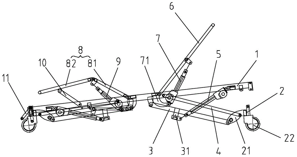 Electric lifting medical bed