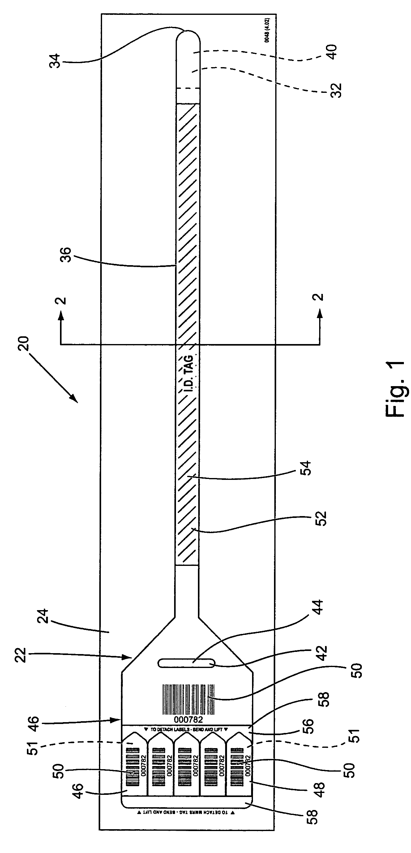 Wristband/cinch with inboard label assembly business form and method