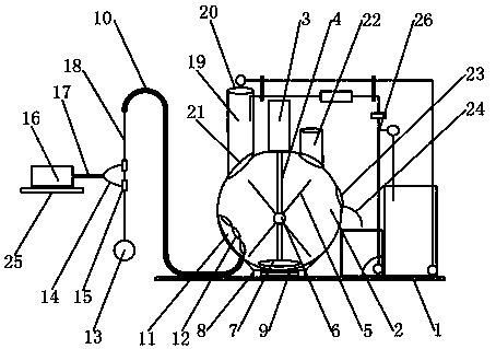 Vortex desulfurization device for exhaust gas treatment