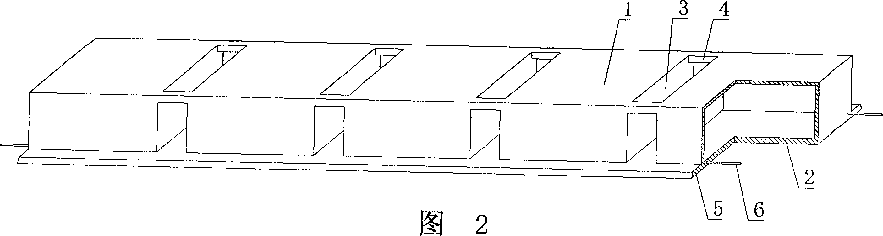 Cavity member for hollow slab