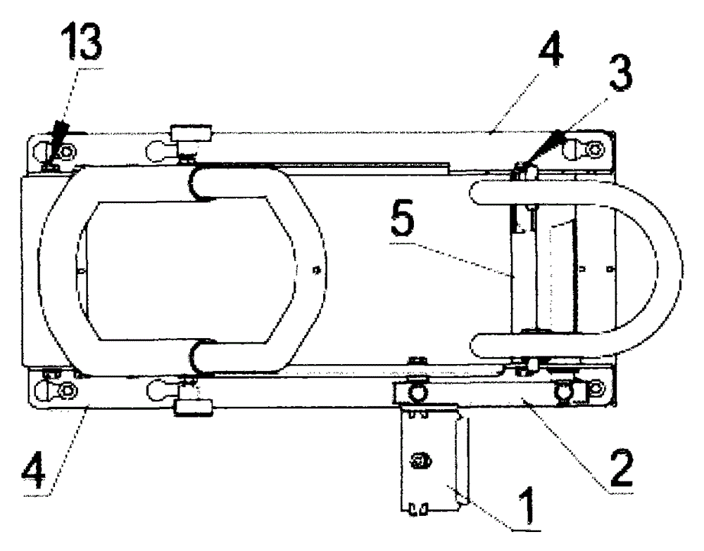 Self-locking motorcycle frame