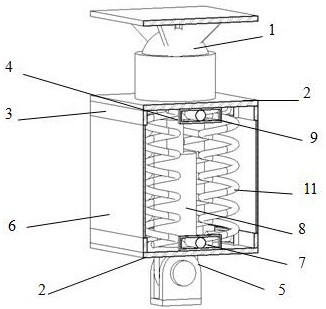 Power transmission tower and insulator connecting device based on hydraulic dampers