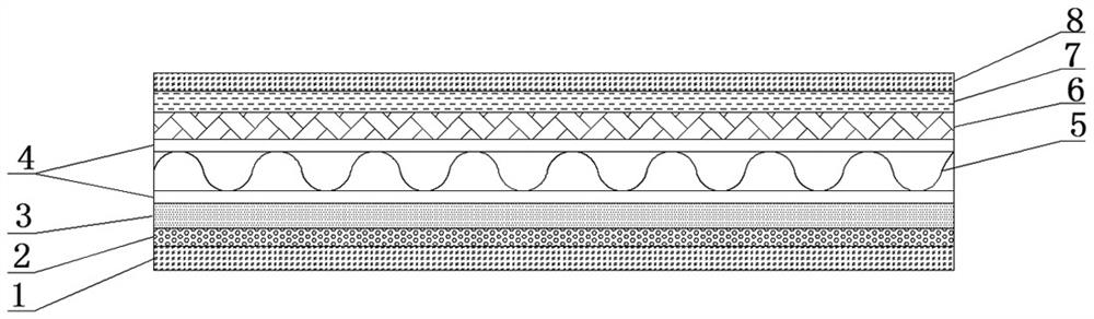 Composite corrugated paper and preparation method thereof