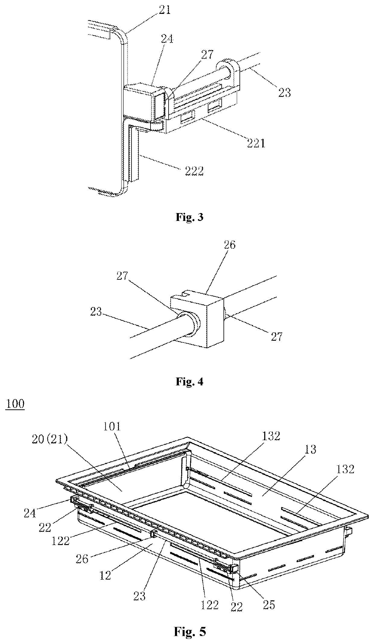 Drawer assembly for refrigerator