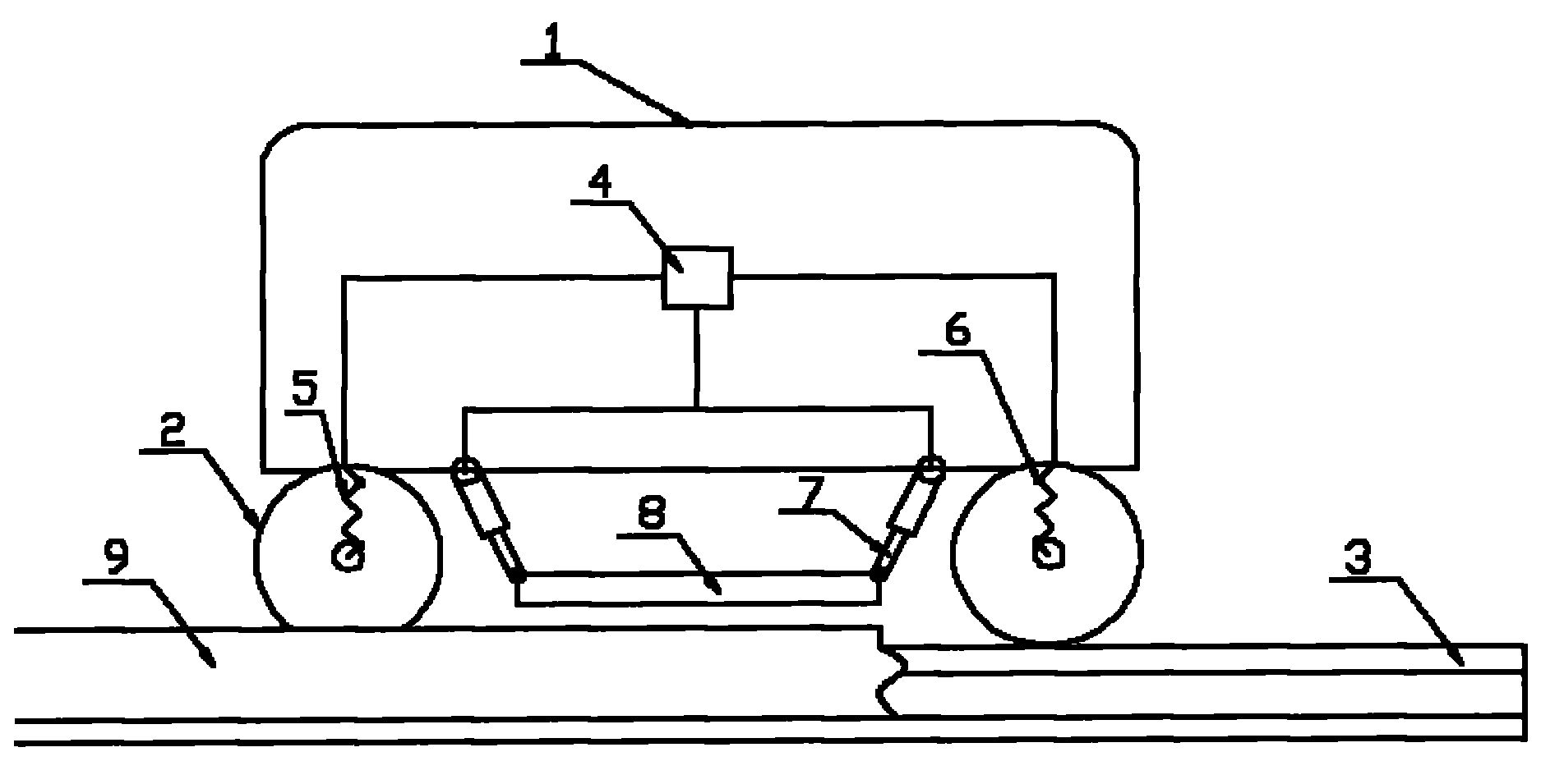 Semi-magnetic suspension type vehicle