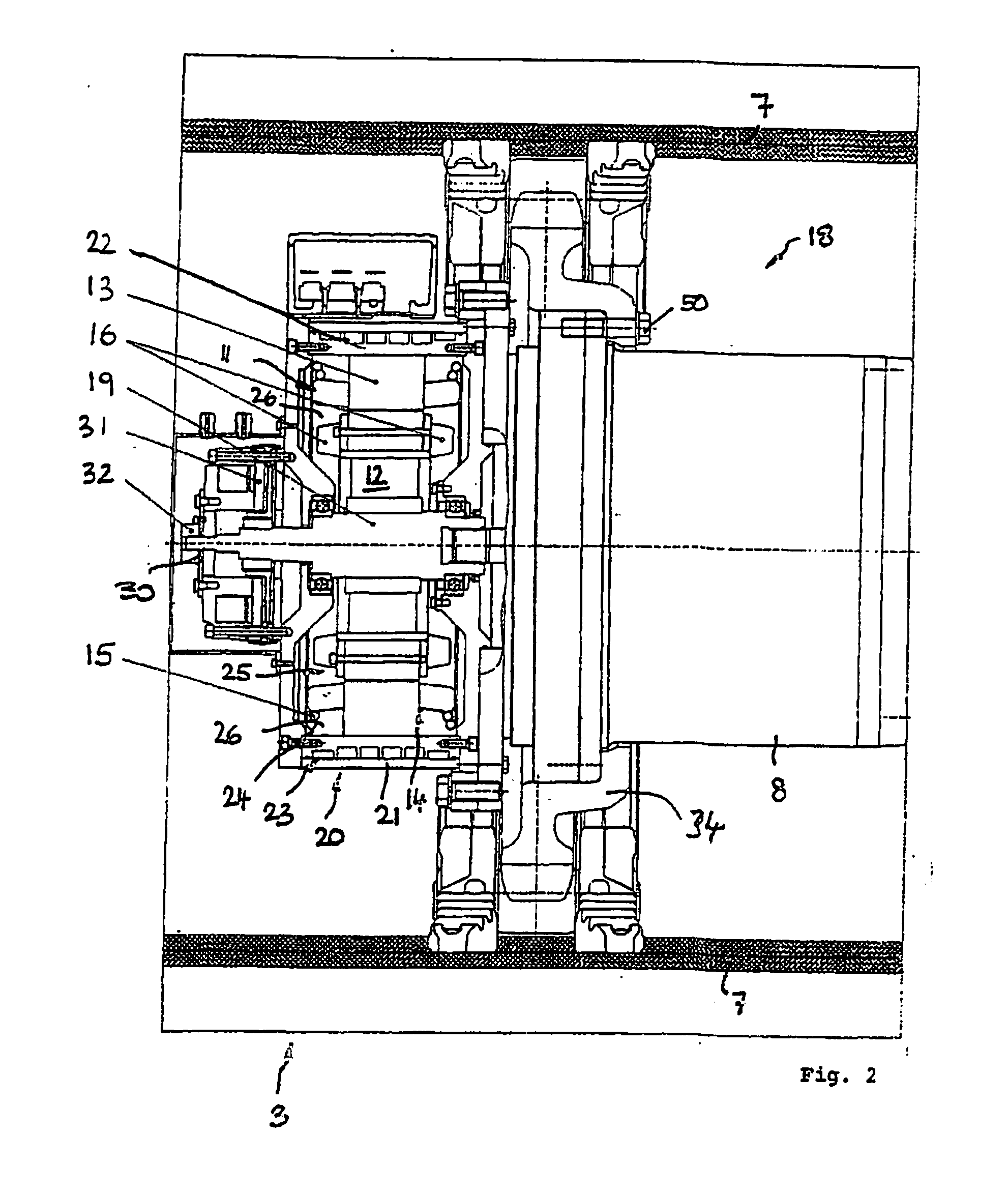 Electric Tracklaying Gear and Use Thereof for a Self-Propelled Working Machine