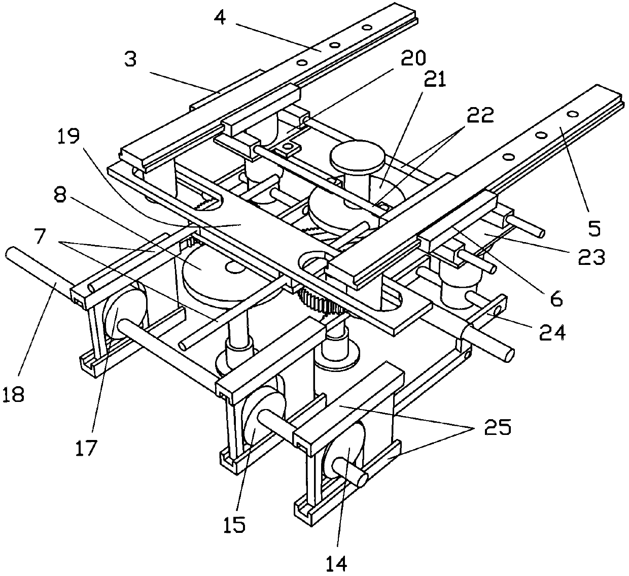 Multistation feeding device of punching machine