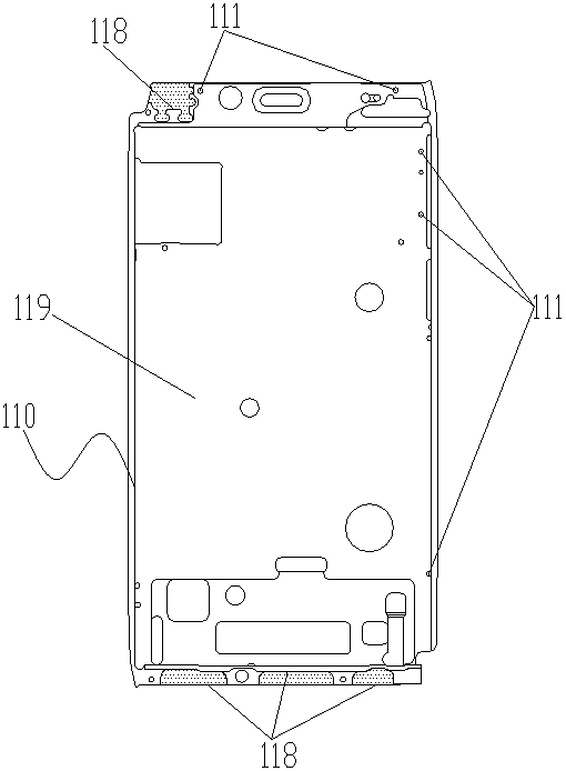 Mobile phone metal piece assembling structure and manufacturing method of mobile phone metal piece