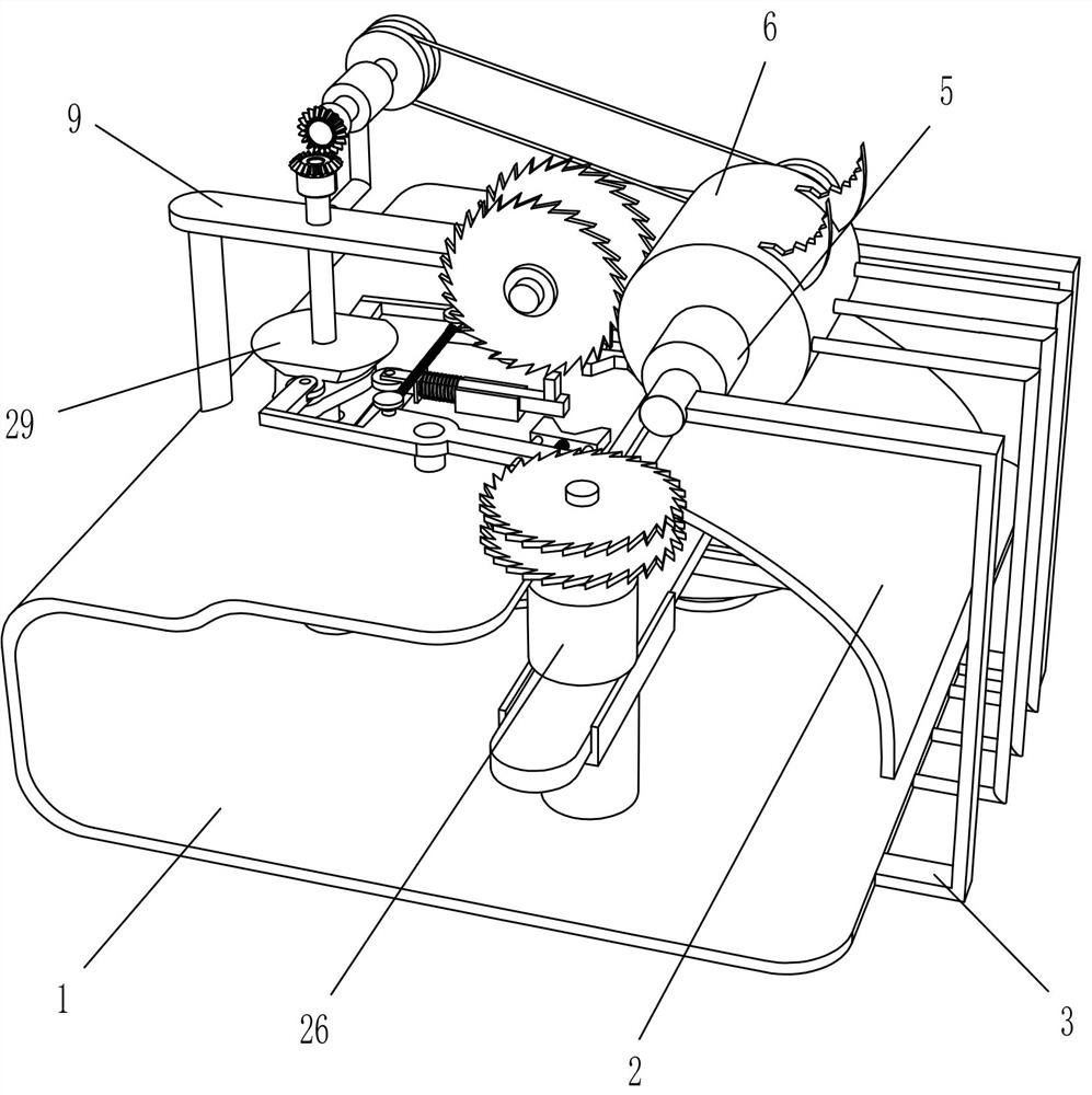 A square wood block cutting device