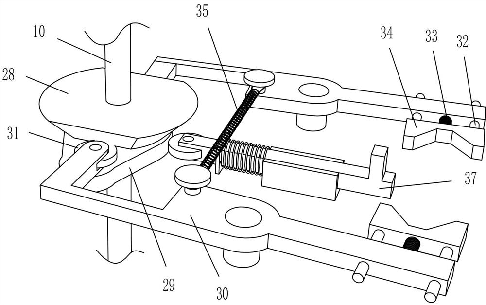 A square wood block cutting device