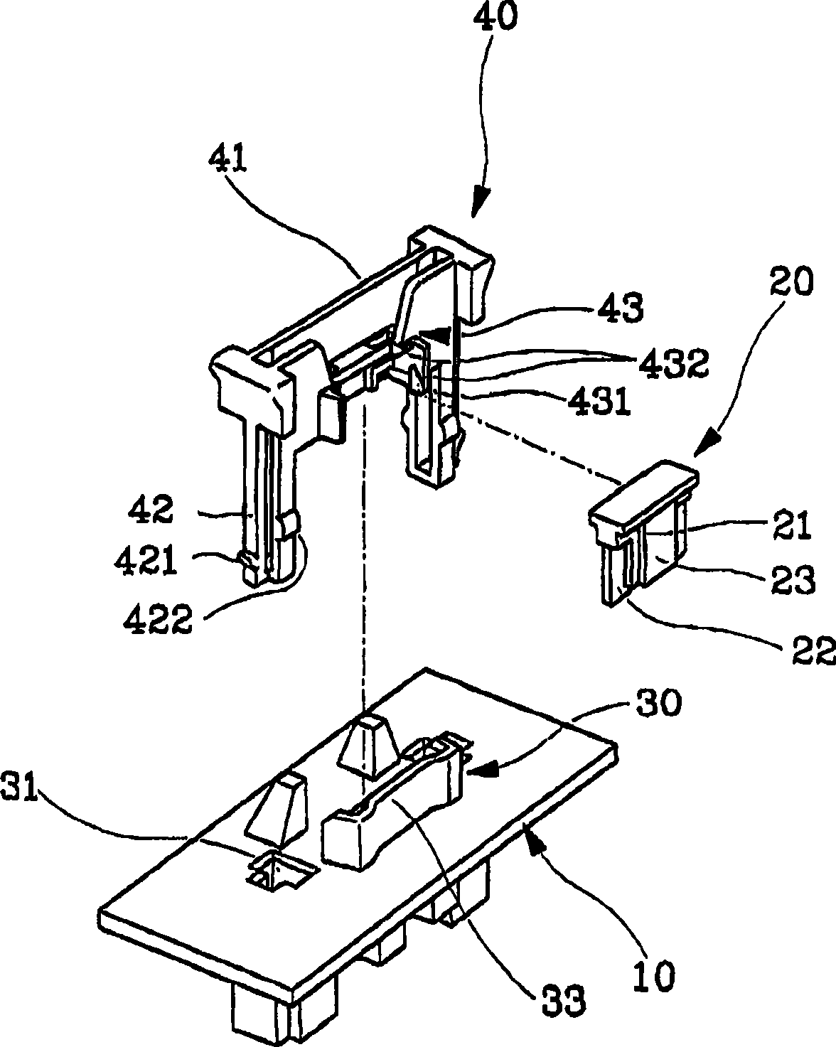 Fastening device for low-profile fuses of vehicle