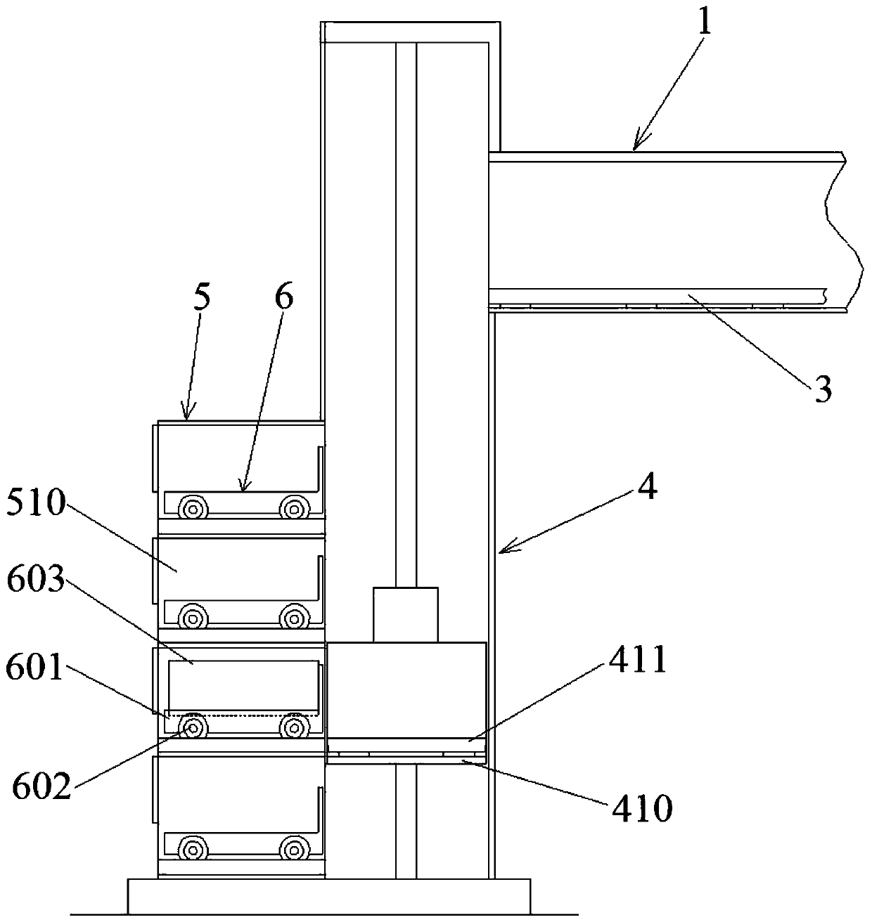 Midway conveying system and method for urban express goods