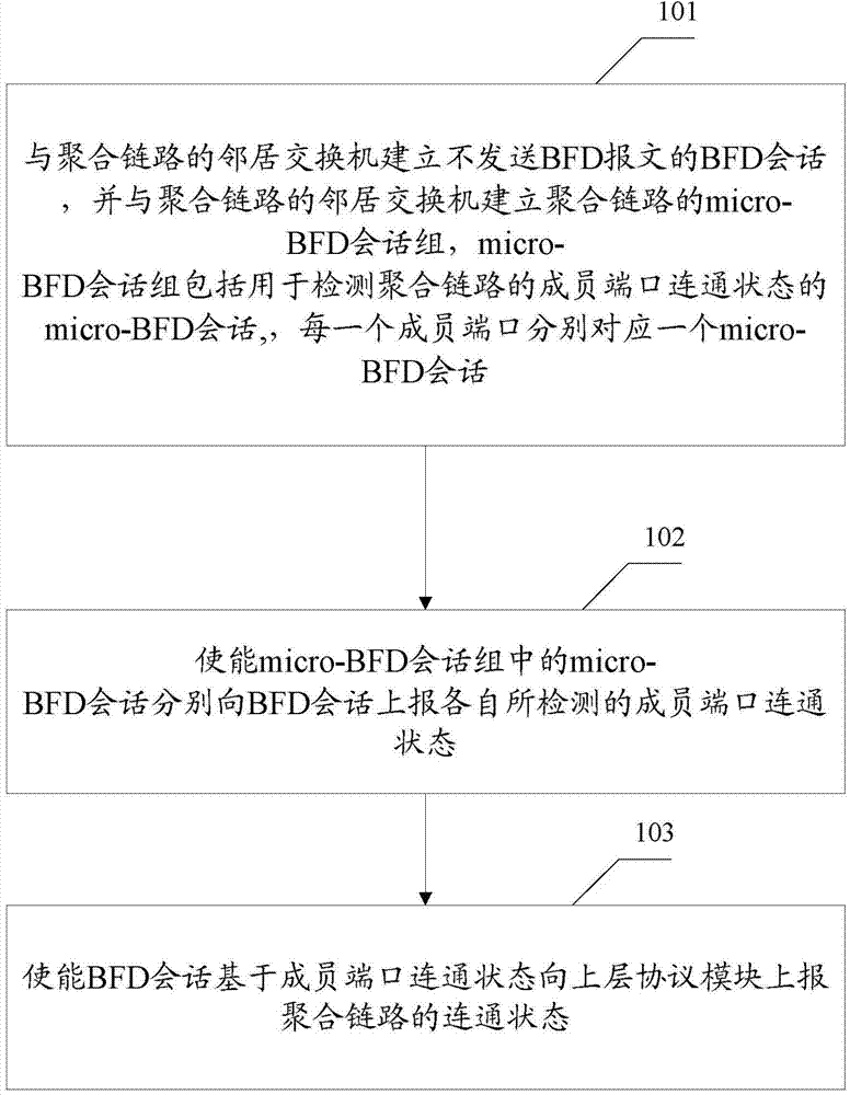 Bidirectional forwarding detection method and device of aggregation link