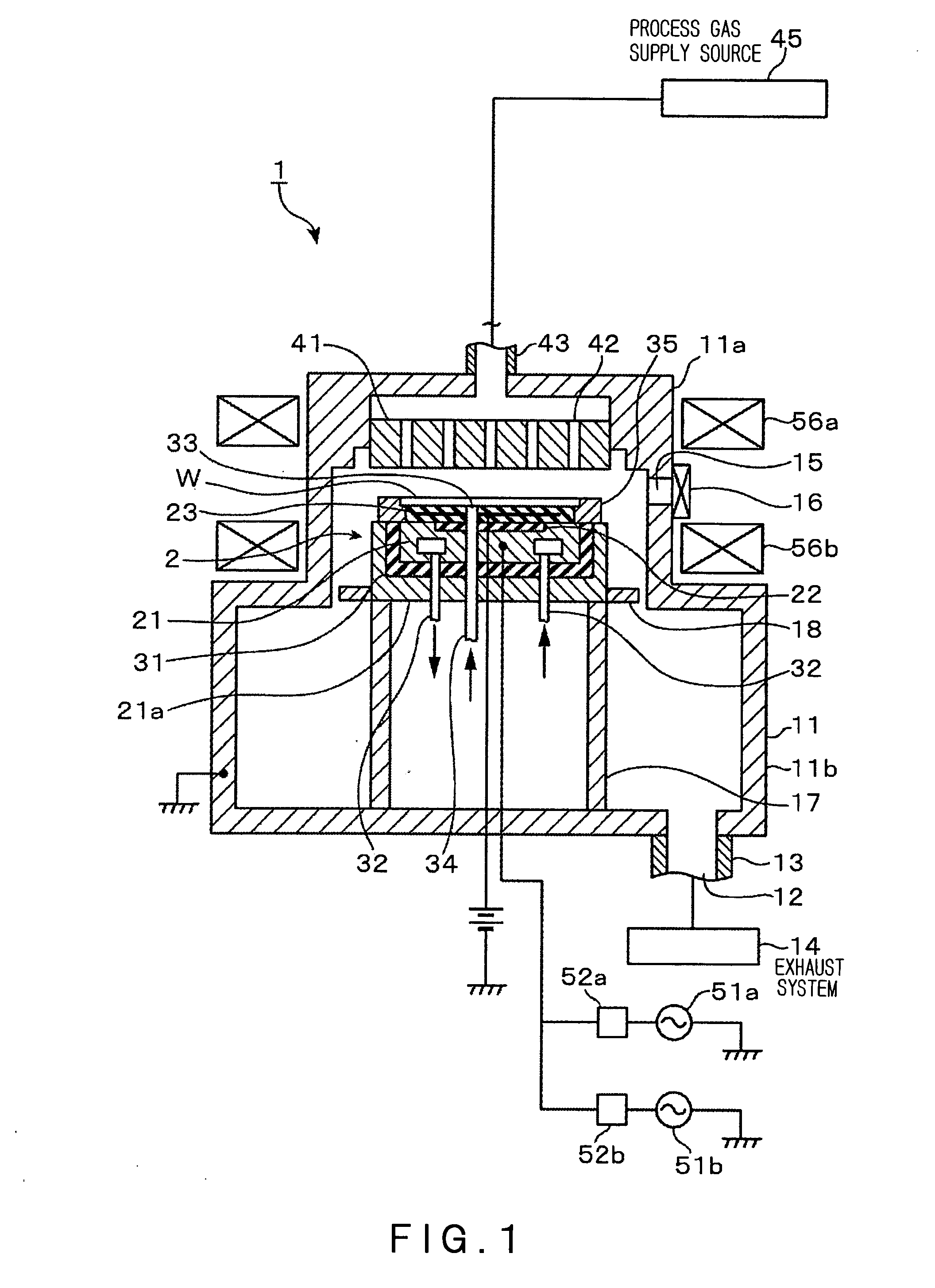 Table for use in plasma processing system and plasma processing system