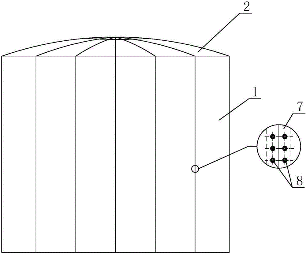 Method for making large-scale vault split mounting type asphalt storage tank