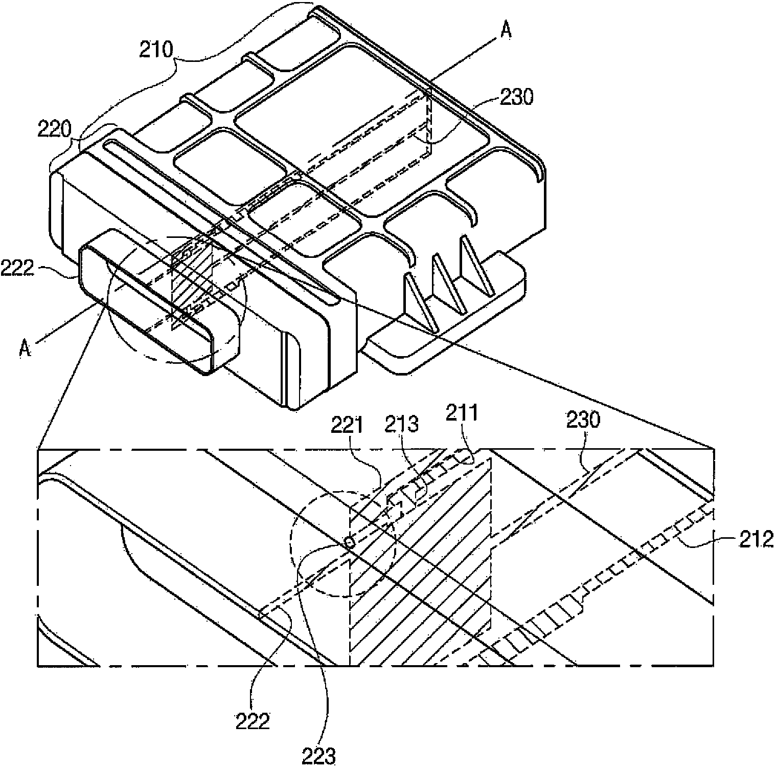 Electronic control apparatus for vehicle using water proof type housing sealing and method thereof