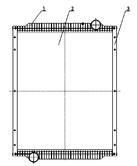 Automobile radiator with reinforced water chamber structure