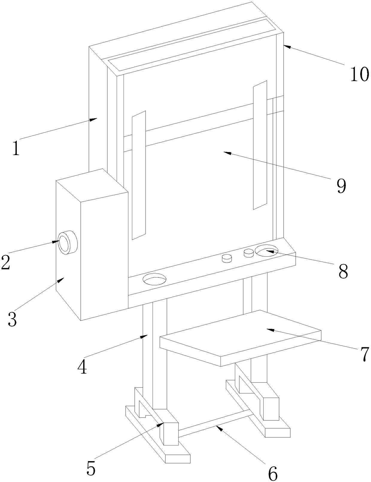 Showing structure for showing frame