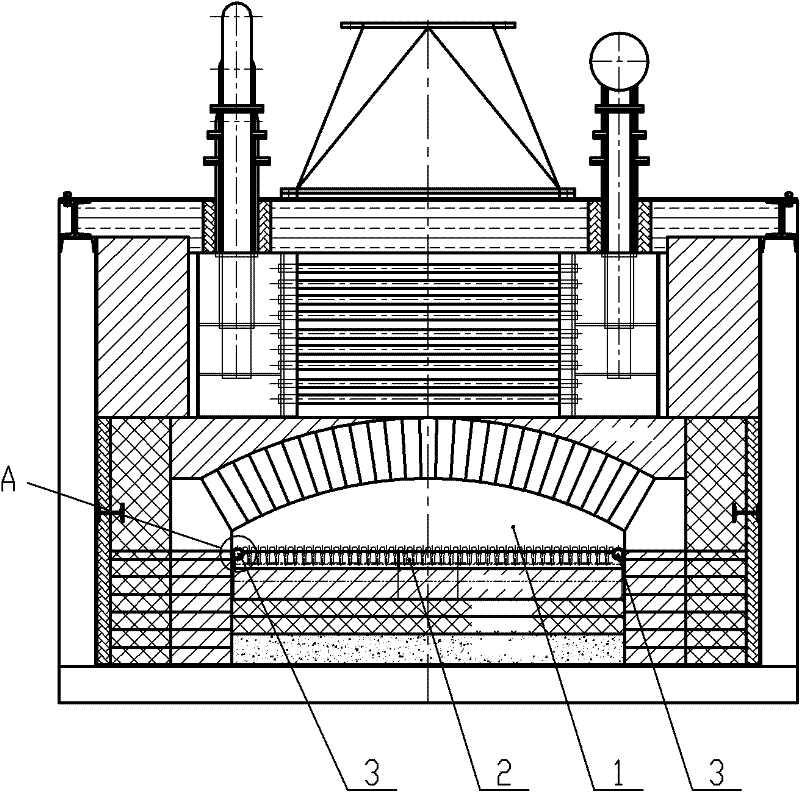 Wire penetrating device of steel wire heat treatment firing furnace