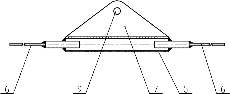 Wire penetrating device of steel wire heat treatment firing furnace