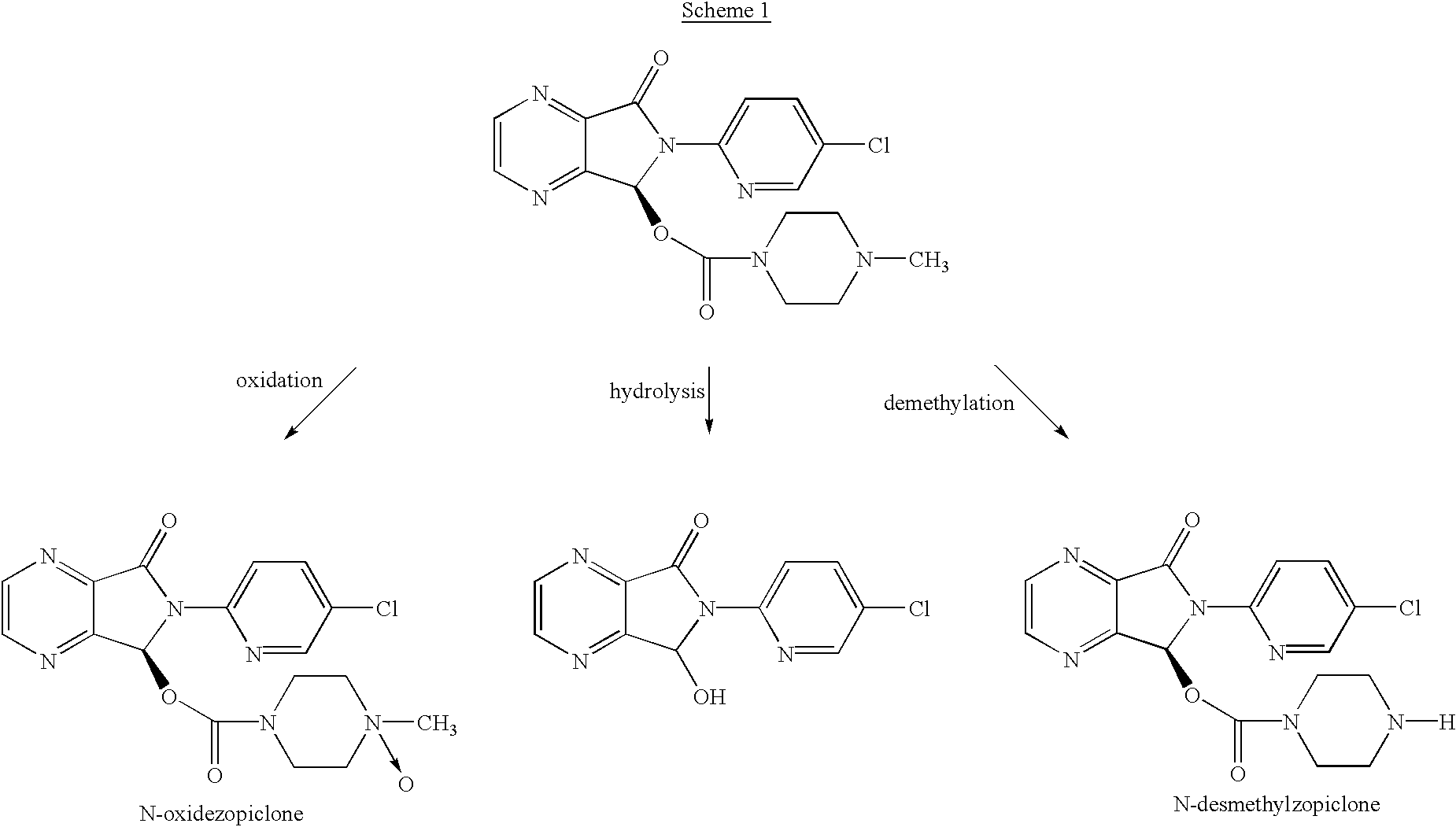 Methods of treating muscle spasms using N-desmethylzopiclone