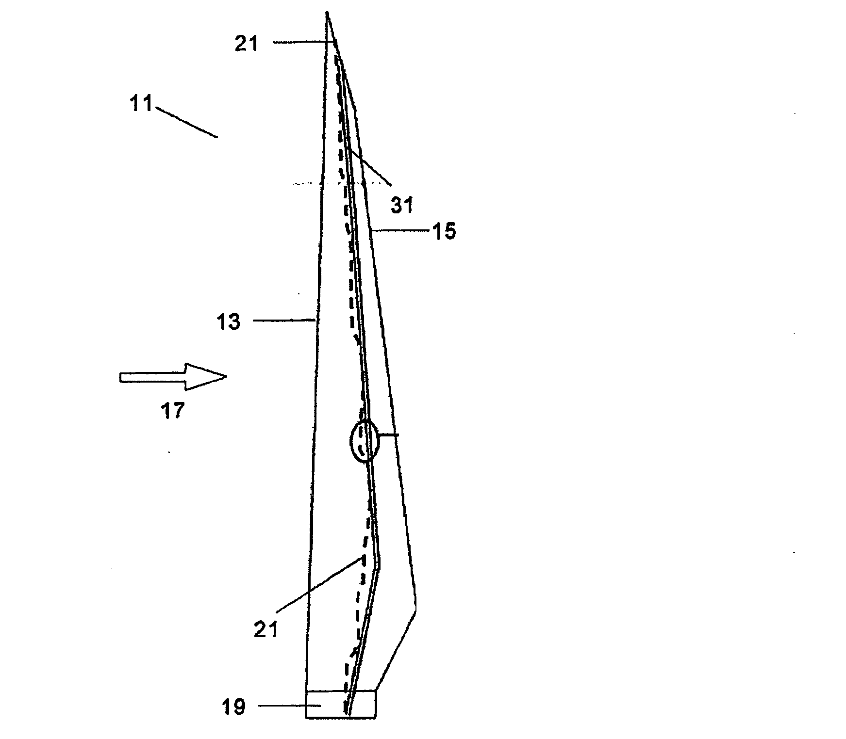 Wind turbine blade with anti-noise devices