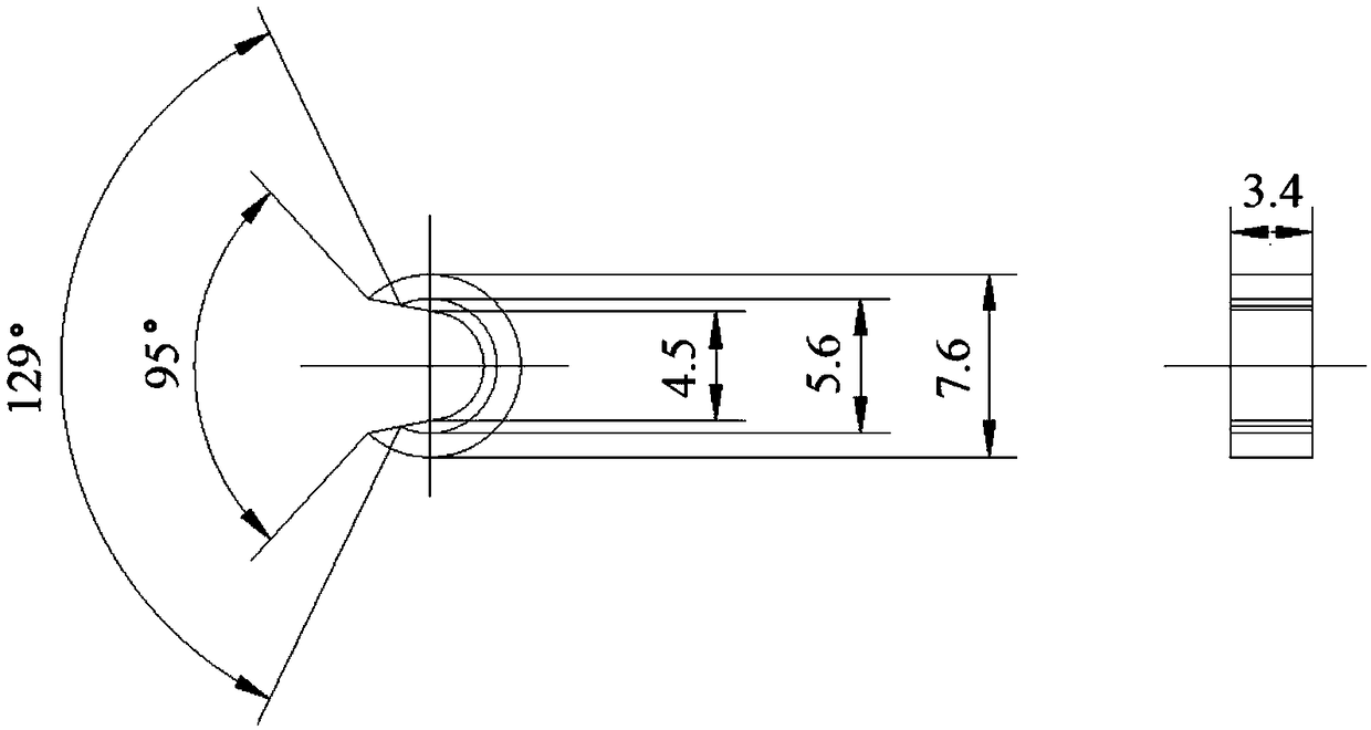 Elastic opening nut eccentric connecting piece