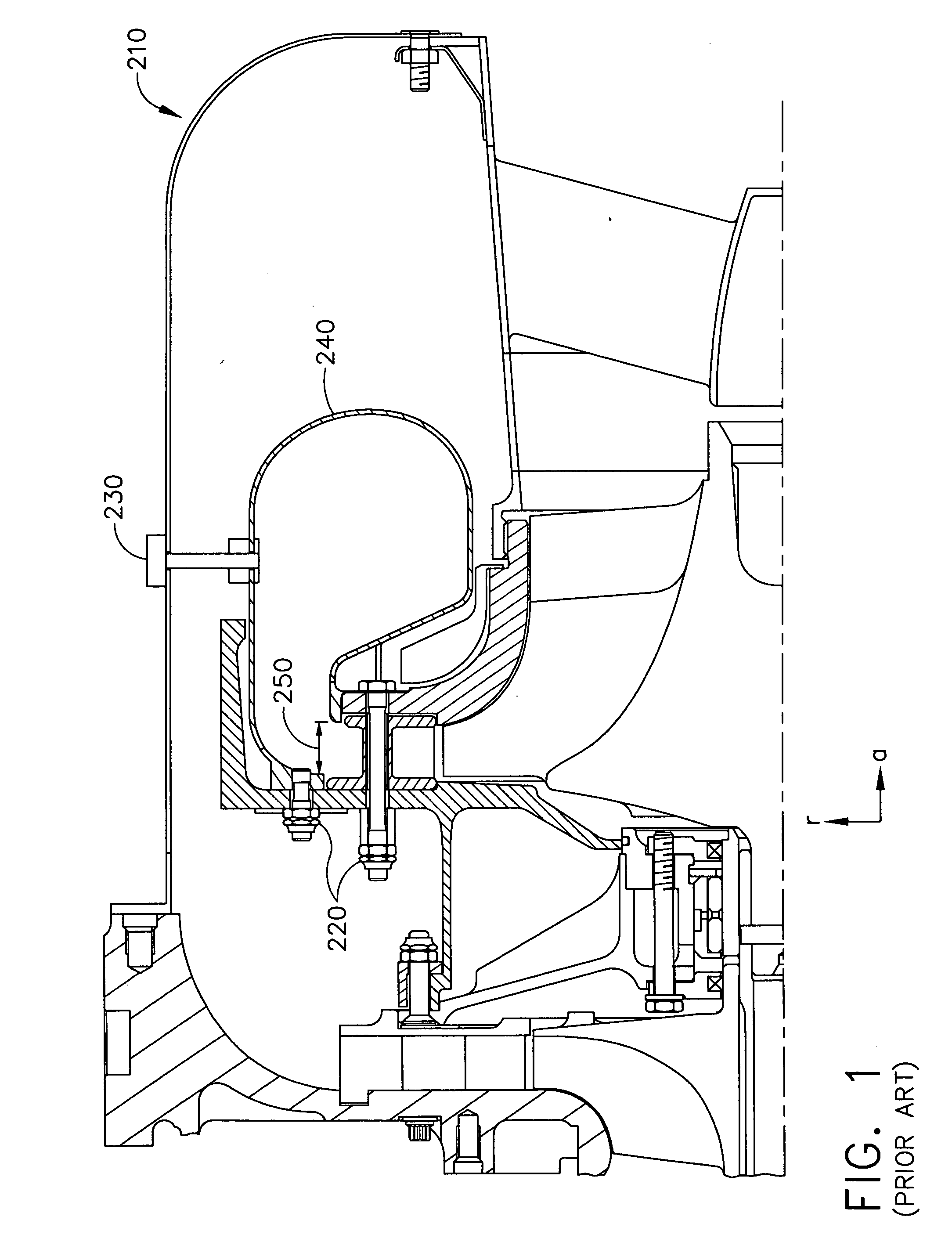 Multi-action on multi-surface seal with turbine scroll retention method in gas turbine engine