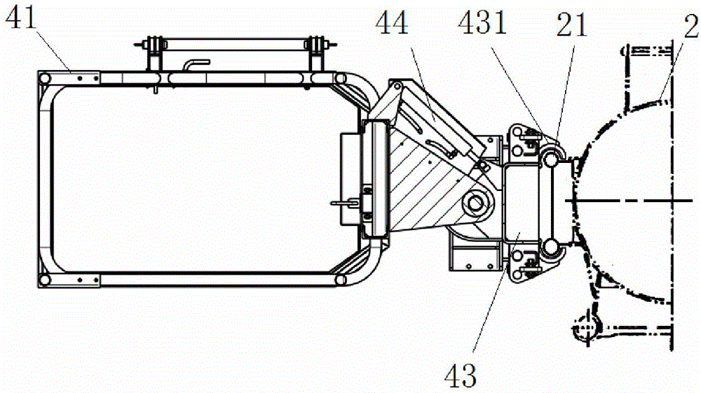 A pile frame lifting operation mechanism