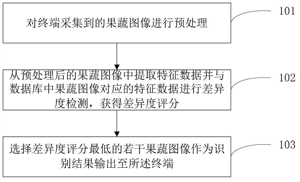 Method and system for fruit and vegetable recognition