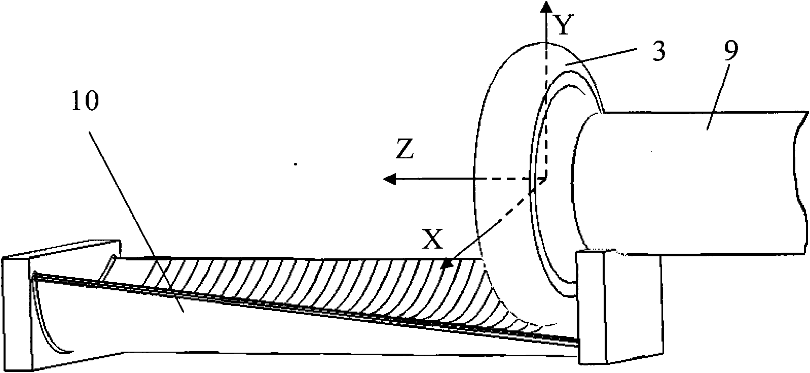 Method for grinding interference-free periphery of curve surface of vane