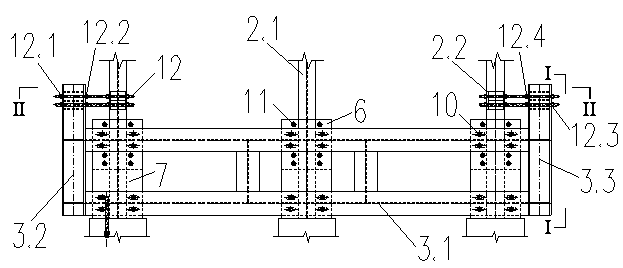 Multi-dimensional multi-mode ground shock test device of building curtain wall