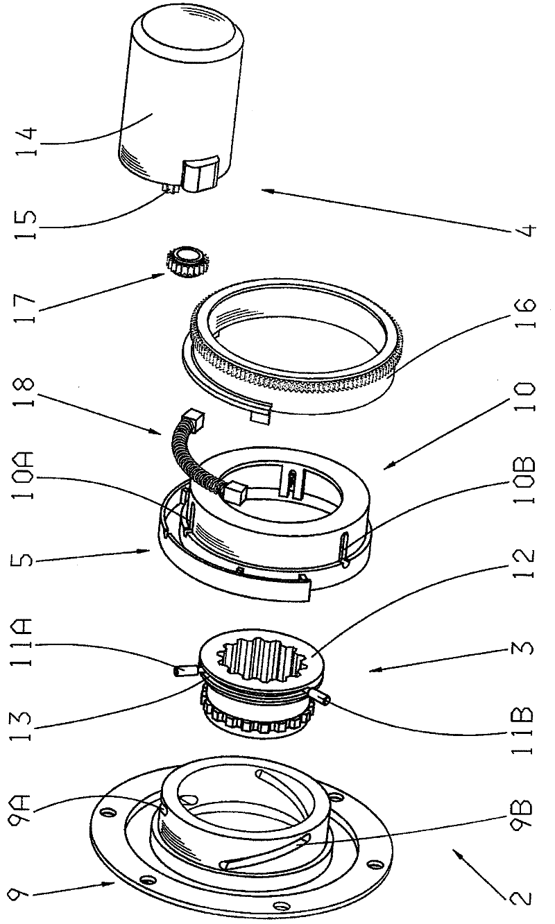 Apparatus for actuating a positive shifting element shiftable at least between two shifting positions