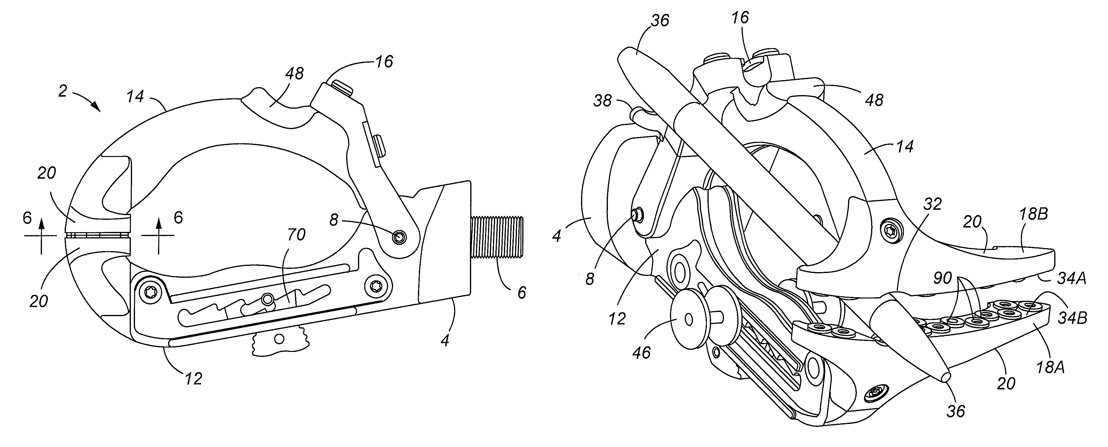 Prosthetic split hook terminal device with adjustable pinch force, functional grasping contours and illumination