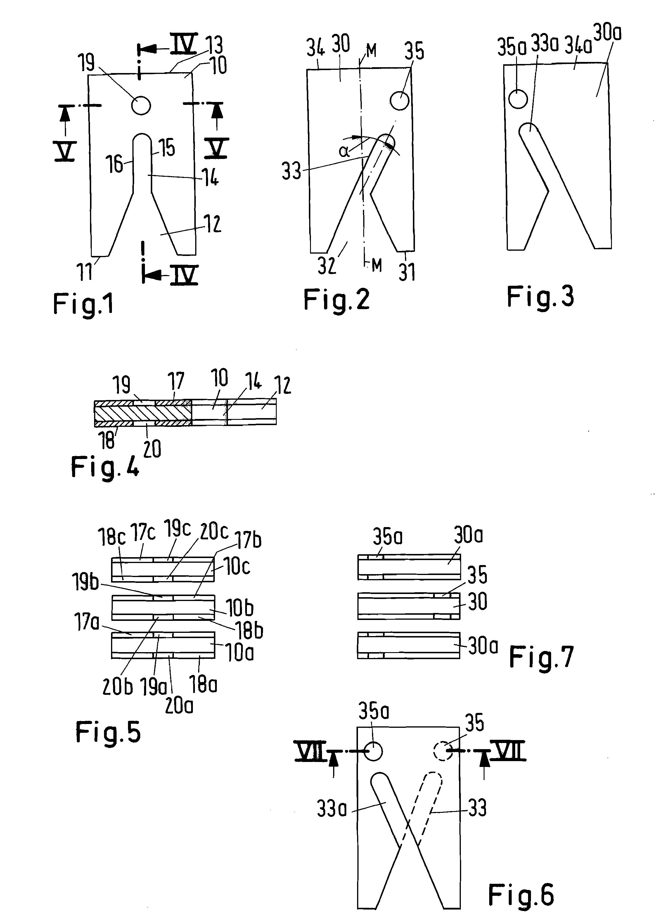Arc splitter arrangement for an electrical switch