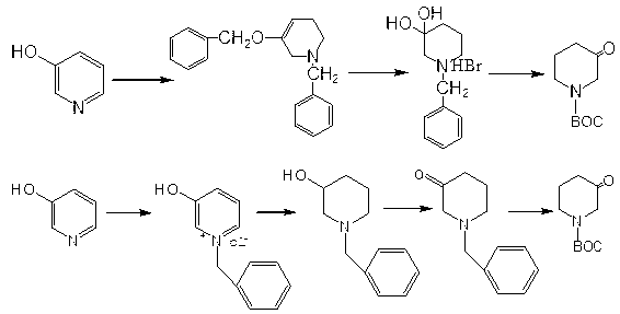 Method for synthesizing 1-BOC-3-piperidone