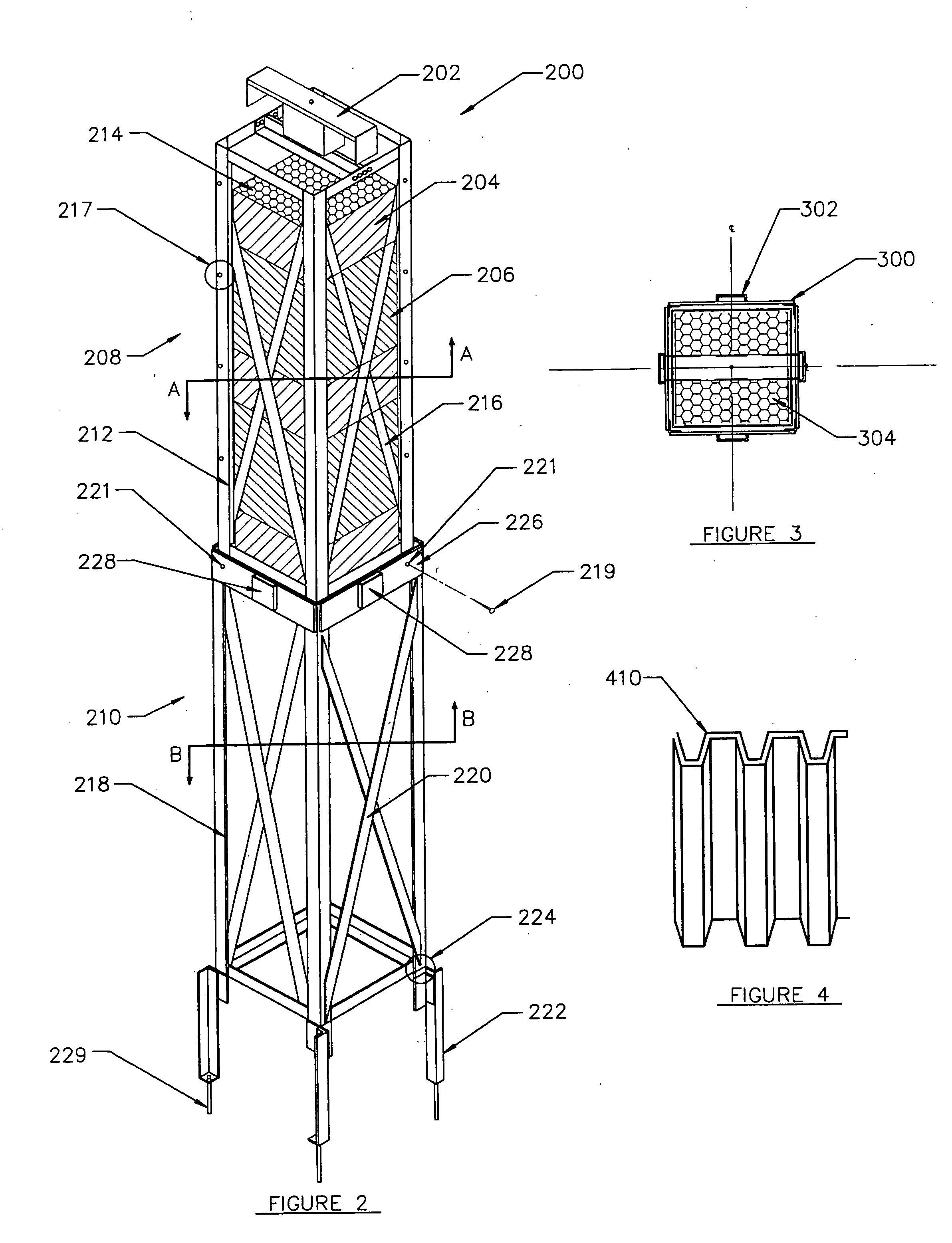 Method and apparatus for determining weight and biomass composition of a trickling filter