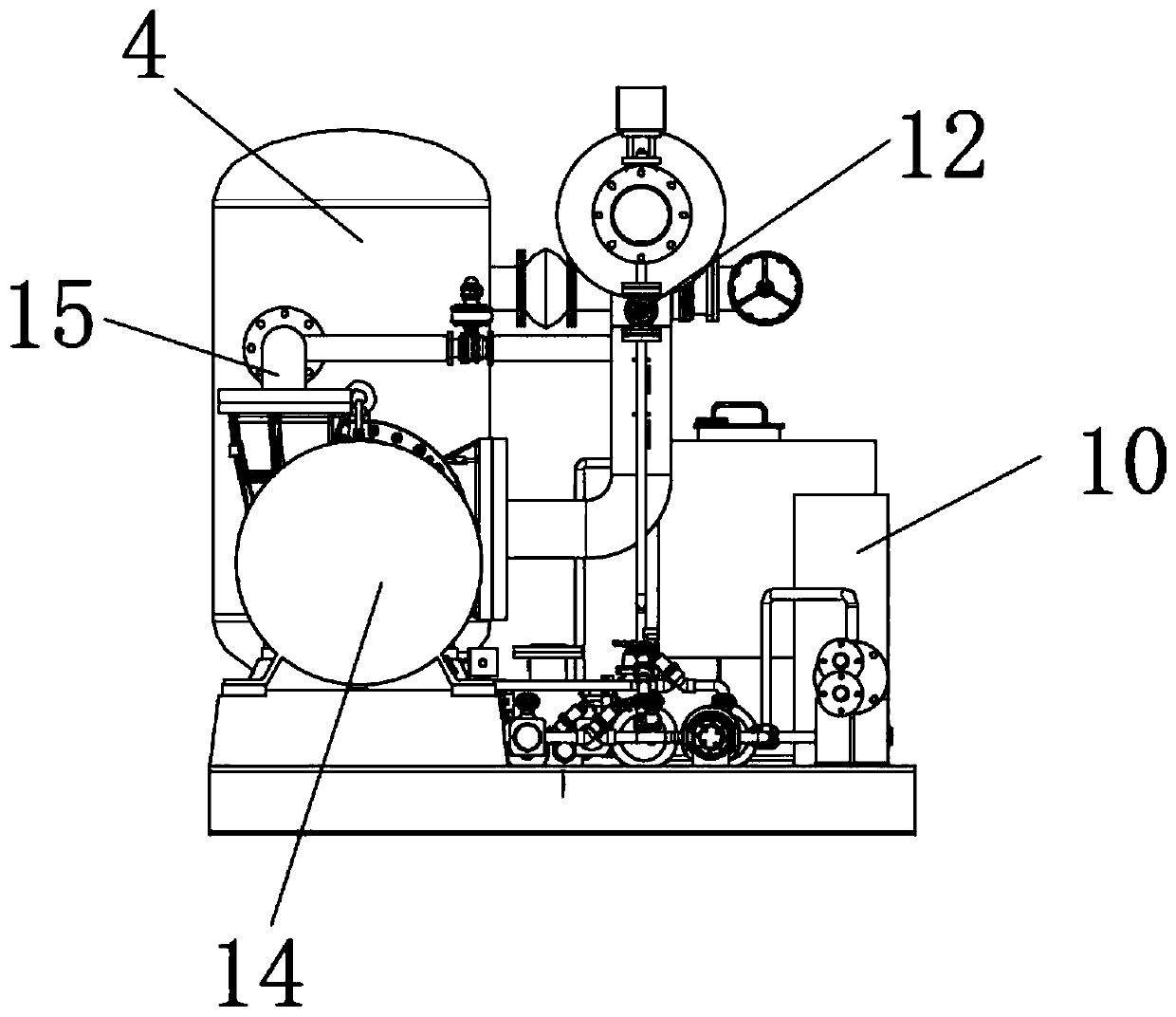 Screw type water vapor compressor unit and working method