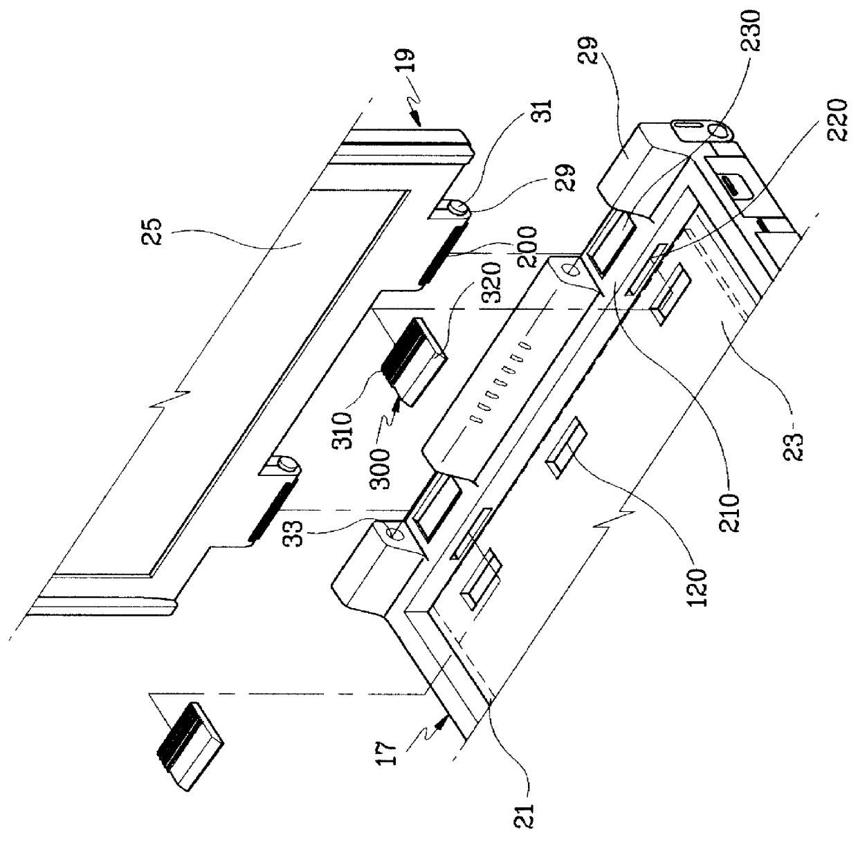 Apparatus for tilting keyboard of portable computer