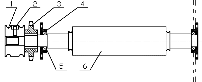 Developing shaft component of blueprinting machine