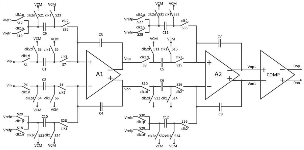 Virtual second-order delta-sigma modulator circuit based on differential difference amplifier