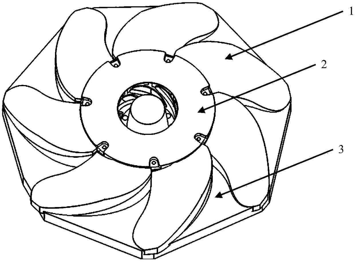 Novel propeller casting mold structure