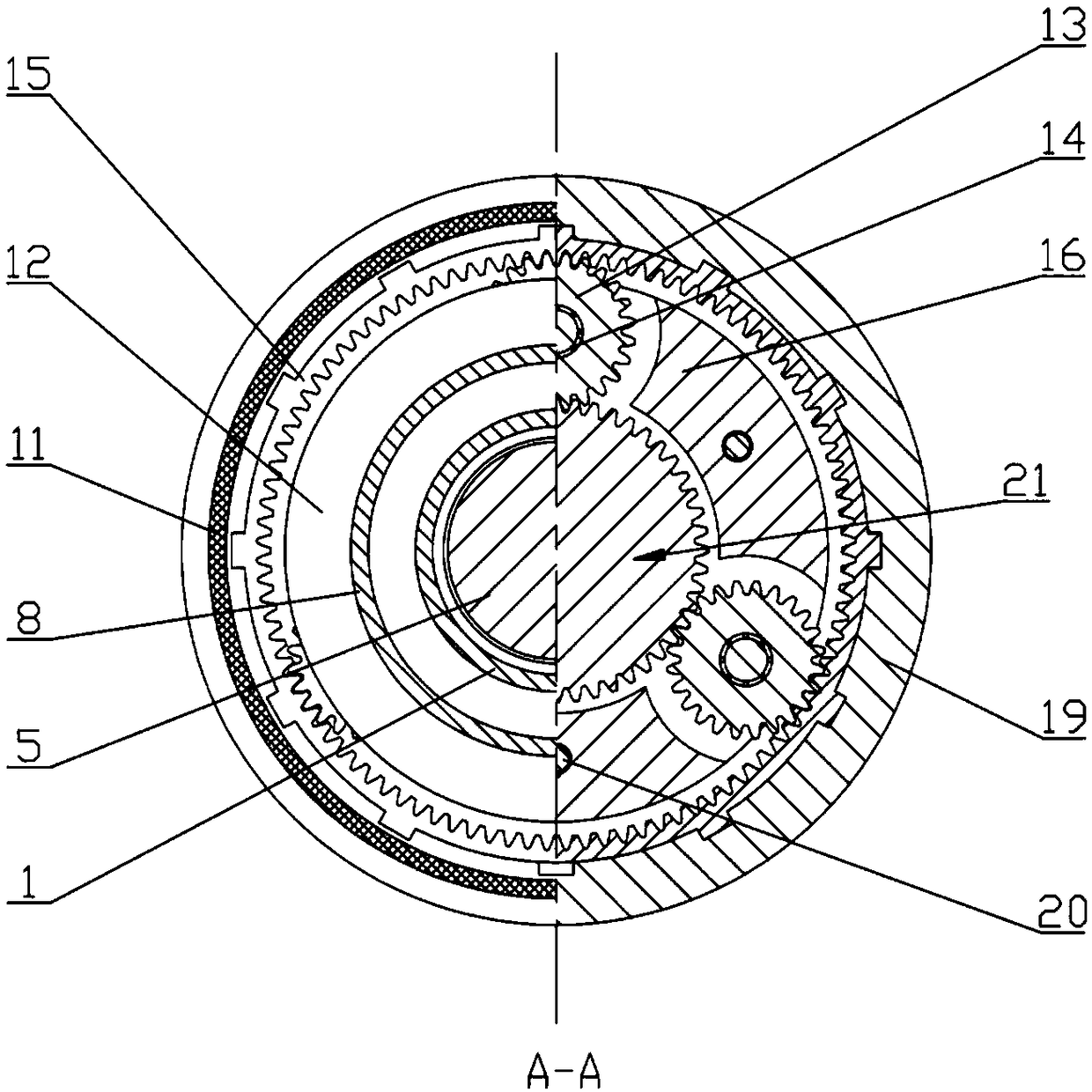 Planetary differential radial dual-end-face mechanical seal