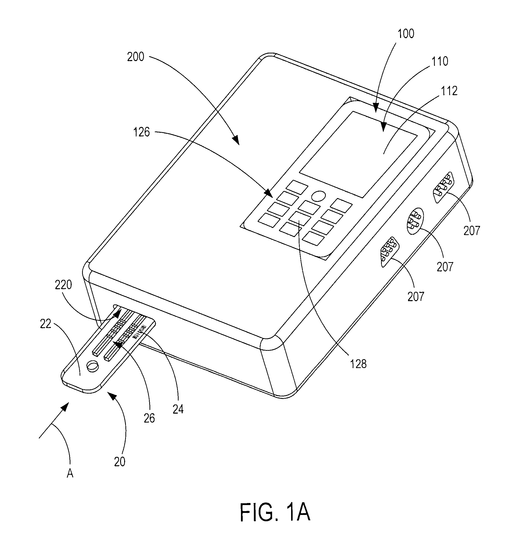 Handheld diagnostic test device and method for use with an electronic device and a test cartridge in a rapid diagnostic test
