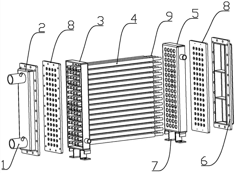 A multi-shell tube flooded heat exchanger