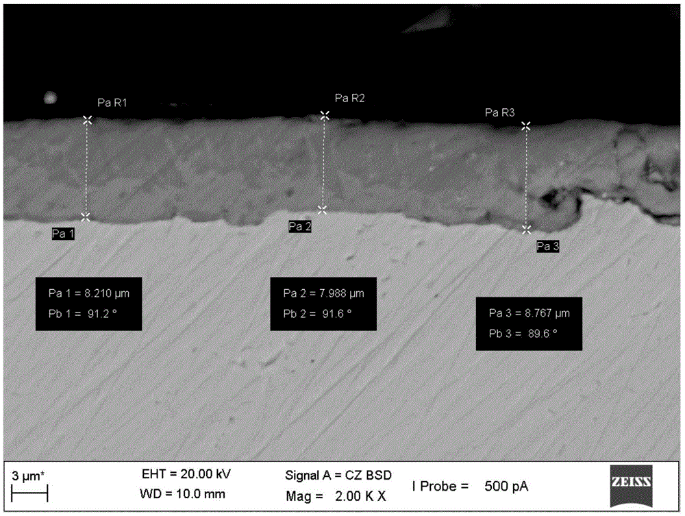 Anti-stripping iron oxide scale structure on surface of hot rolled plate and control process for anti-stripping iron oxide scale structure