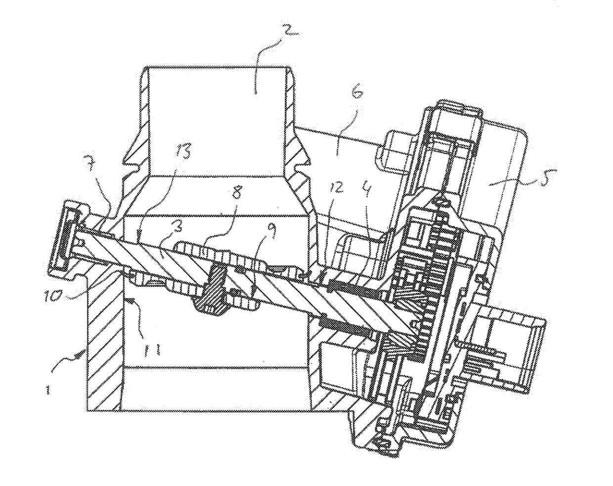 Valve device in a motor vehicle