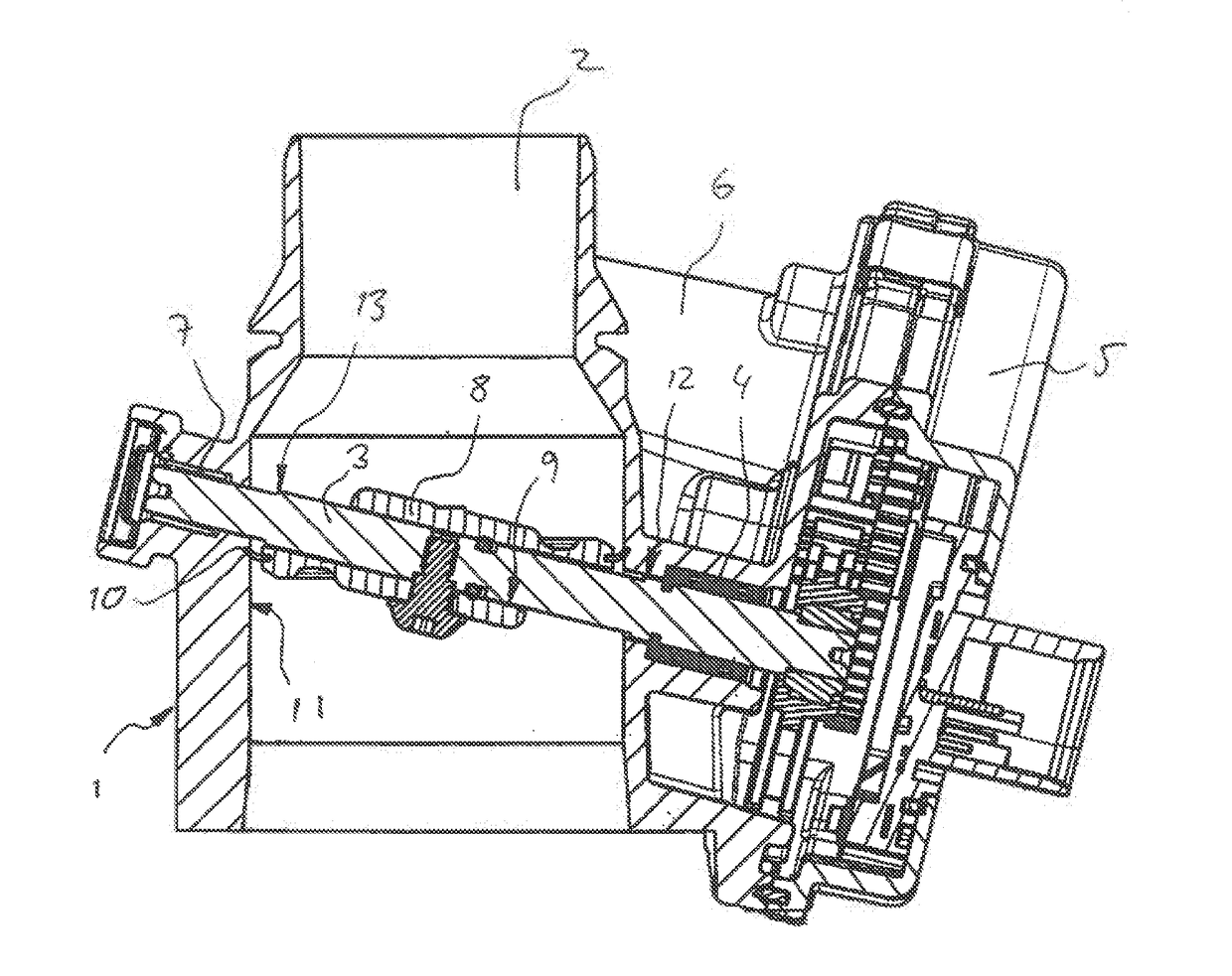 Valve device in a motor vehicle