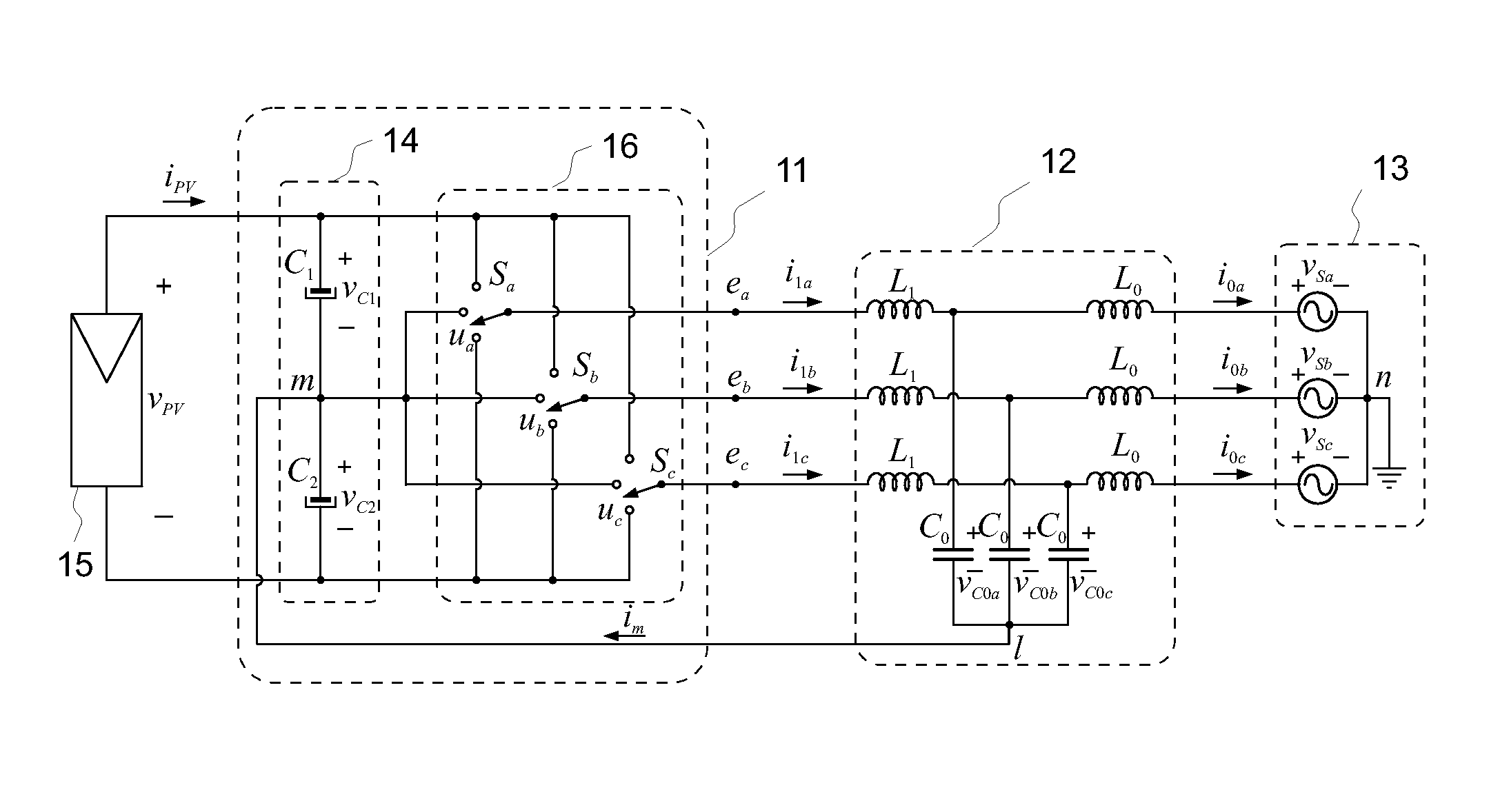 Method and apparatus for zero-sequence damping and voltage balancing