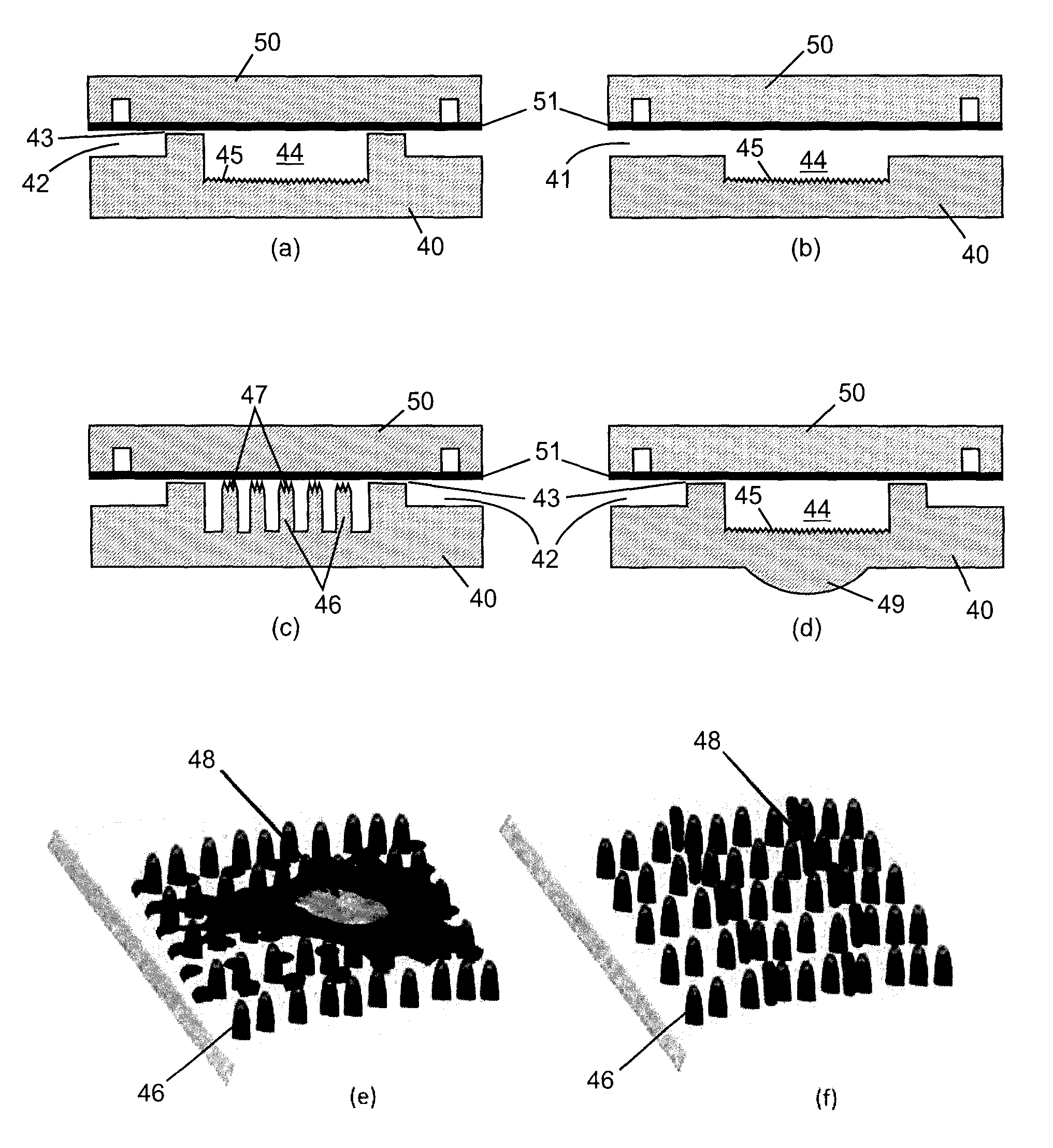 Microfluidic system having monolithic nanoplasmonic structures